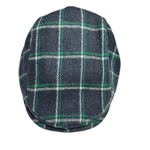 Boston Scally Co The Éire Blarney Stone Scally Cap XS Gray Green Plaid Flat Hat